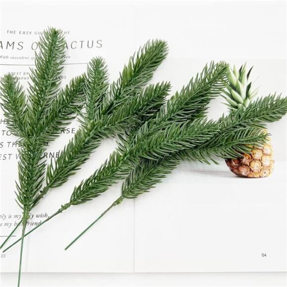 50 Pcs Artificial Pine Branches Green Plants Pine Needles DIY Accessories - Picture 5 of 8